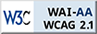 WCAG WAI-AA logo and link to University of Nottingham Xerte accessibility statement